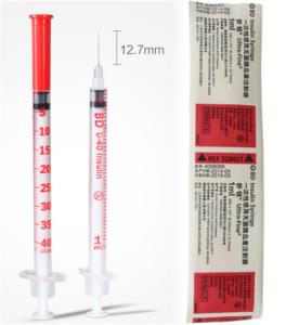 China BD Insulin Syringe | Becton Dickinson Insulin Syringe | BD Ultra-Fine Insulin Syringe , 1ml on sale