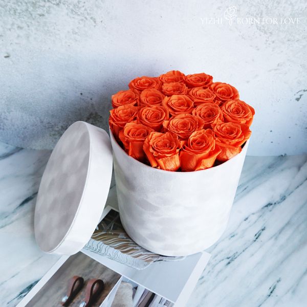 Velvet Style Eternal Flower Box Wedding Home Decor The Best Gift To Accompany Her Preserved Flower For Valentines Day