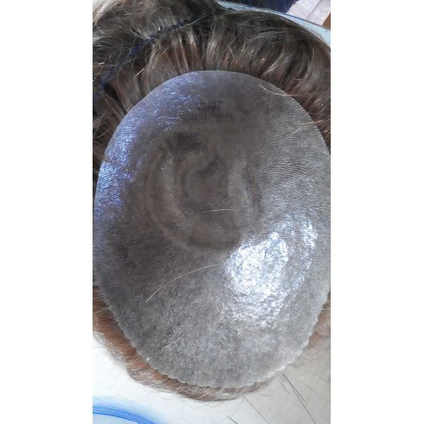 Factory Price Thin Skin Men's Toupee Customized and Stock European Hair Natural Hairline