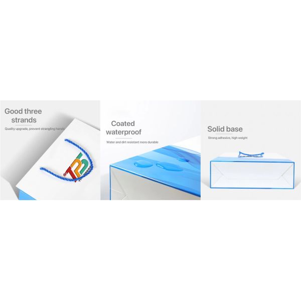 UV Abrazine Printed Paper Shopping Bags Personalized Promotion Gift Bag