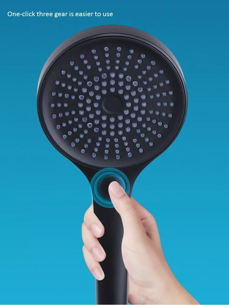 Polished High Pressure Water Saving ABS Plastic Surface Shower Head For Bathroom Accessories