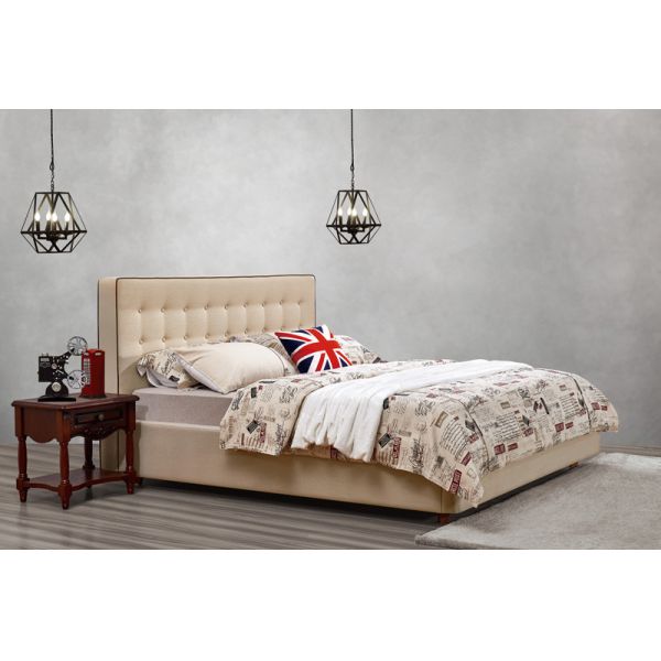 Good quality PU/ Imported Cow ISO9001 Leather Upholstered King Bed Frame Leisure Furniture for Hotel house Bedroom Suite