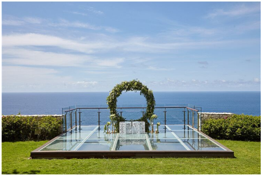 Wedding Party Glass Stage Decoration Portable Dance Floor For Stage Lighting