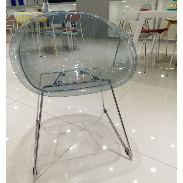 45cm 75cm Clear Acrylic Dining Chairs PC Polycarbonate