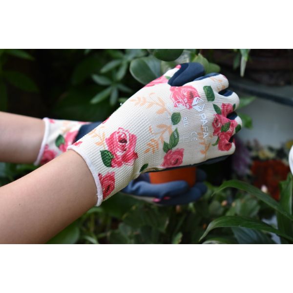 Kids Gardening Bamboo Fiber Knit With Green Latex Coating Work Gloves