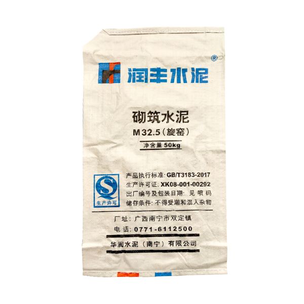 Square Bottom Cement Bag Custom 20Kg Polypropylene Tile Adhesive Woven Valve Bag
