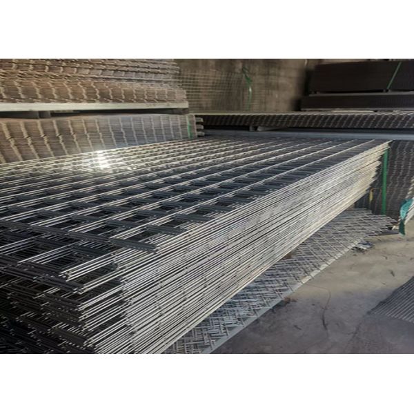 Square Hole Silver 4 Inch Galvanised Weld Mesh Fence Panels
