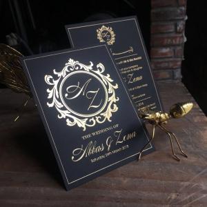 Cheap Eco Friendly Printing Custom Wedding Invitations Foil Stamping Finish For Party wholesale