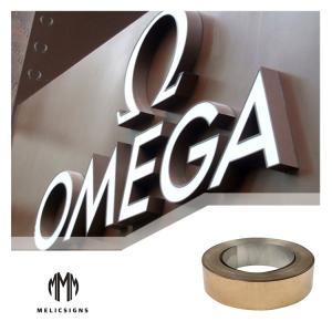 China Thin Flat Backlit 90m 304 Stainless Steel Channel Letters on sale
