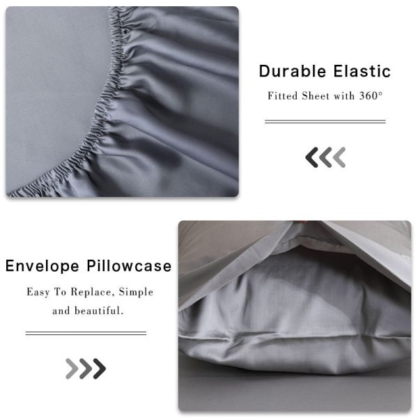 100% Polyester Fibre Soft Woven Bedding Set Luxury Comforter Sets Brushed Microfiber