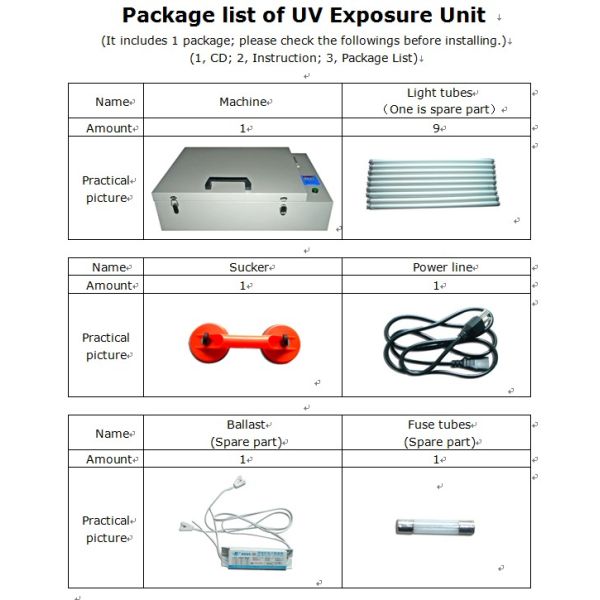 UV Exposure Unit