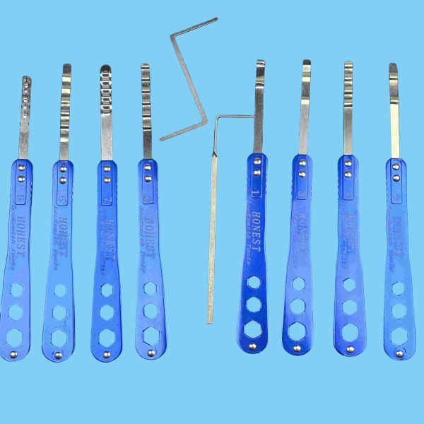 Hook Locksmithing Tools 8pcs House Door Lock Pick Set for self study