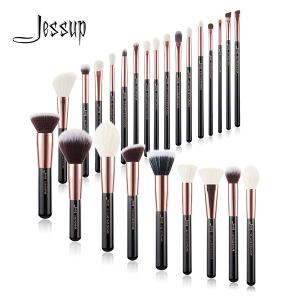 Cheap Jessup 25pcs Black/Rose gold Pro Makeup Brushes Set Oem Makeup Manufacturer Makeup Accessories Wholesale T155 wholesale