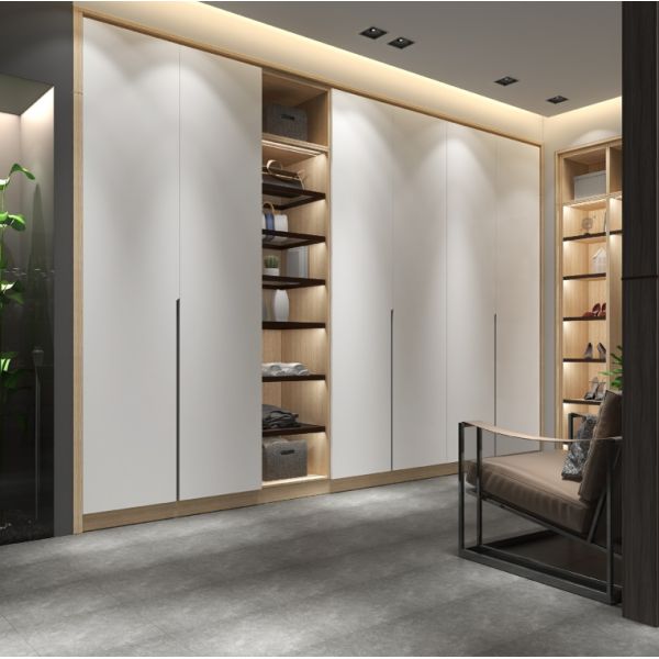 Modern Swing Door Wardrobe in bedroom setting