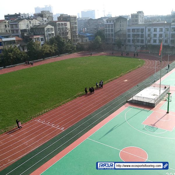 Intelligent TPE Prefabricated Rubber Runway Stadium Tartan Running Track