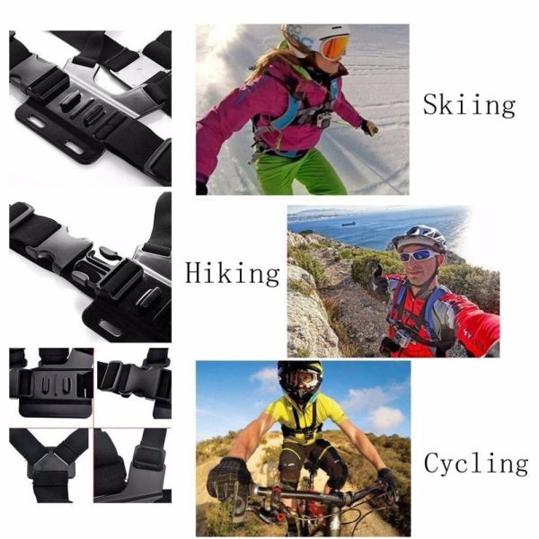 Cheapest Chest Strap Mount Belt For Gopro Hero 7 6 5 4 4K Action camera Chest Harness for SJCAM SJ4000 sport cam fix