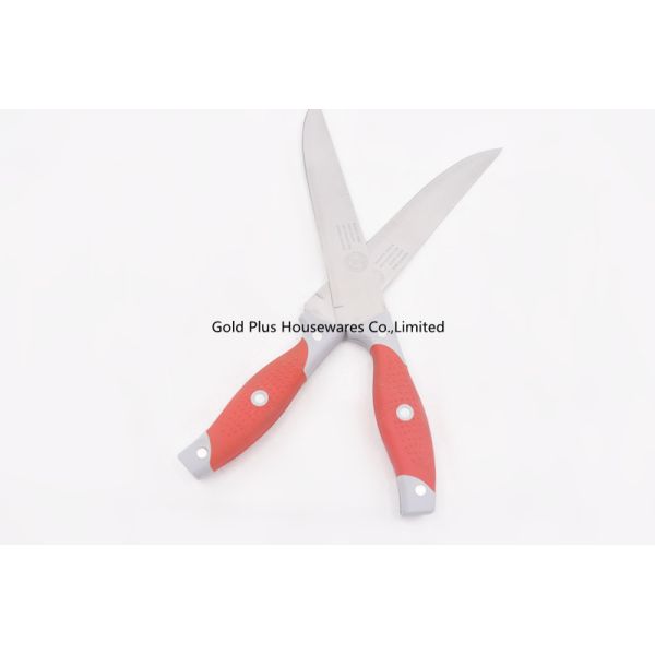 8 inches Portable multifunction strong quality knife red handle stainless steel cutting fruit petty knife