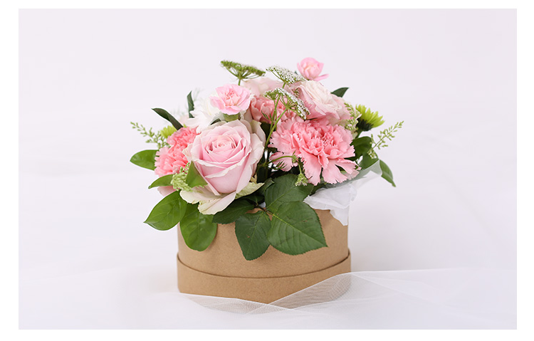 Customer's Logo Square Mini Rigid Paper Rose Soap Flower Box for Gift Bouquet Packaging