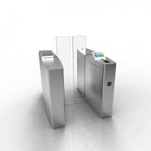 China Toughened Glass Sliding Panel Access Control Turnstile Gate With Face Recognition on sale