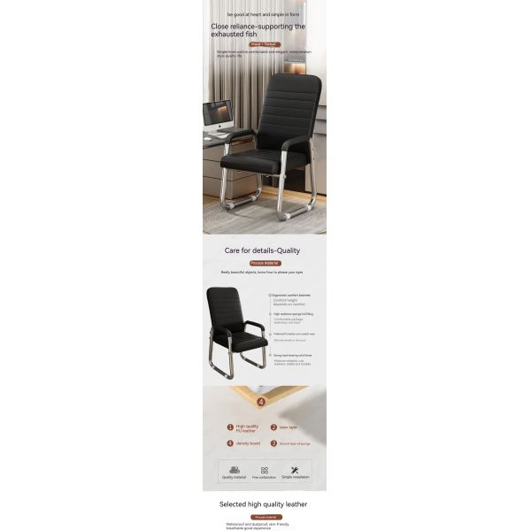 Foldable Bow-Shaped Mesh Conference Chair Simple and Modern for Comfortable Seating