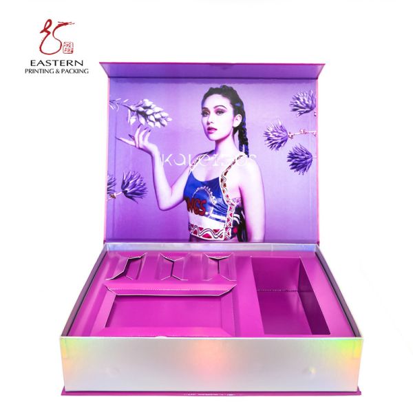 Flip Top 14cm Width Cosmetic Packaging Paper Box For Skincare Set