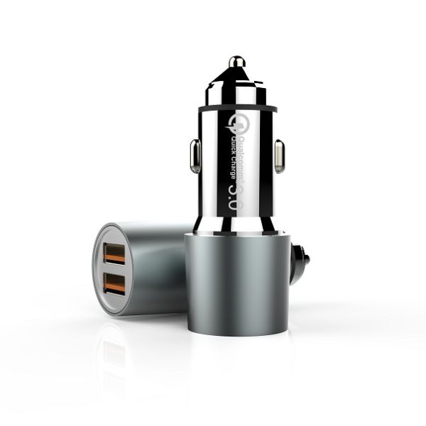 Quality Stainless Steel FCC 5V4.8A Cell Phone Car Charger for sale