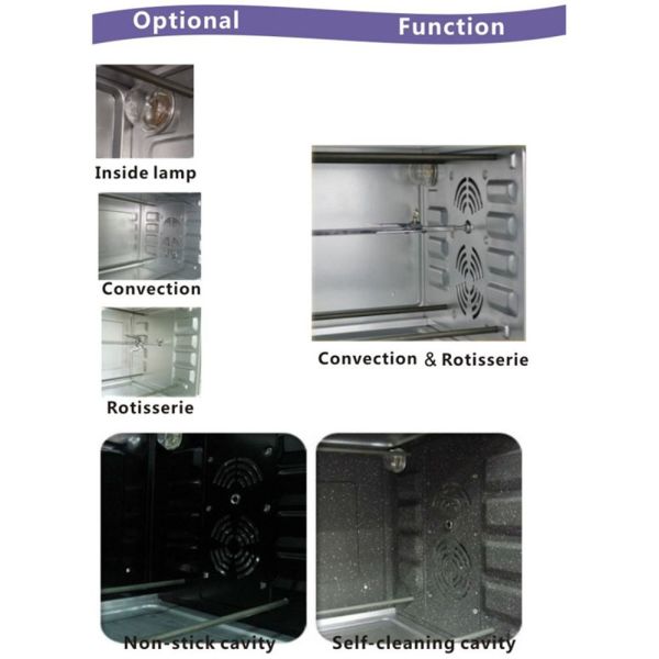 Convection Kitchen Oven 30L Mechanical Operation Baking Roaster S/S 403 CE/CB/ETL/SAA Approval