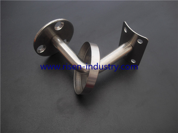 stainless steel Handrail bracket for handrail RS305, finishing Satin or Mirror, size 60x60mm