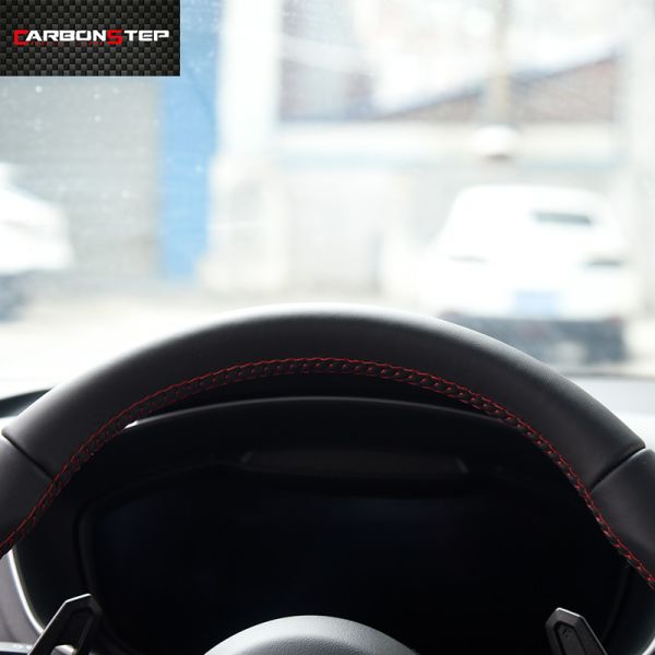 350mm Full Smooth Leather Audi Carbon Fiber Steering Wheel R8 S7 Rs6