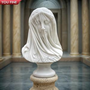 Buy cheap Custom Marble Veiled Lady Bust Statues from wholesalers