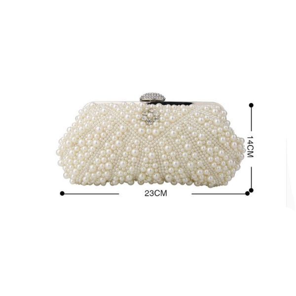 Korean wedding bag high-end pearl bag clutch chain single shoulder bag fashionable lady pearl banquet evening bag