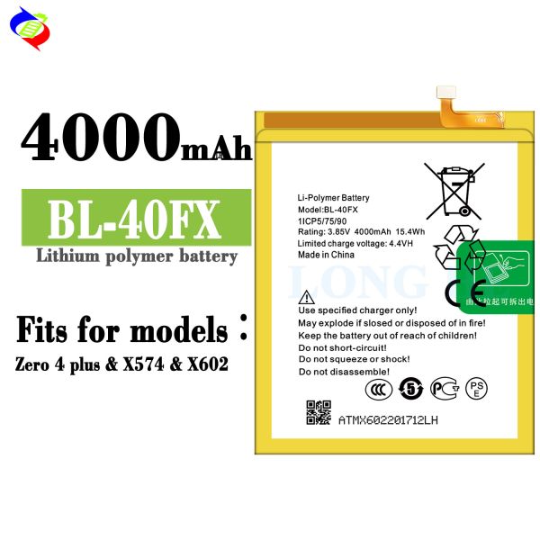 RECHARGABLE BL-40FX 4000mAh X602 X574 Mobile Phone Battery for Infinix Zero 4 Plus