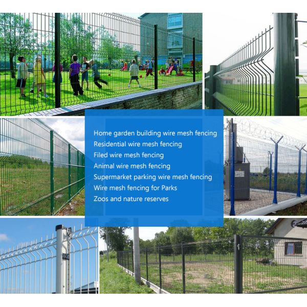 Galvanized V Shaped 4.5mm Triangle Fence Panel 3d Welded Wire Fence 1030mm