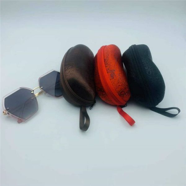 Hard Zipper Designer Sunglasses Case Multiple Sunglasses Travel Case English Letters Pattern