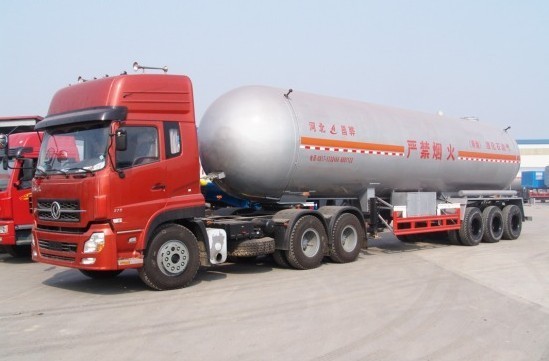 2 / 3 Axles Carbon Steel Water Tanker Semi Trailer , Semi Tank Trailers