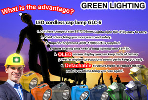 IP68 Waterproof Mining Hard Hat Led Lights , Miners Helmet Light PC Material