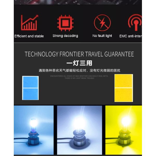 360 Degrees Lighting N6 LED Car Headlight H4 H7 H8 H11 Led Fog Light Bulbs
