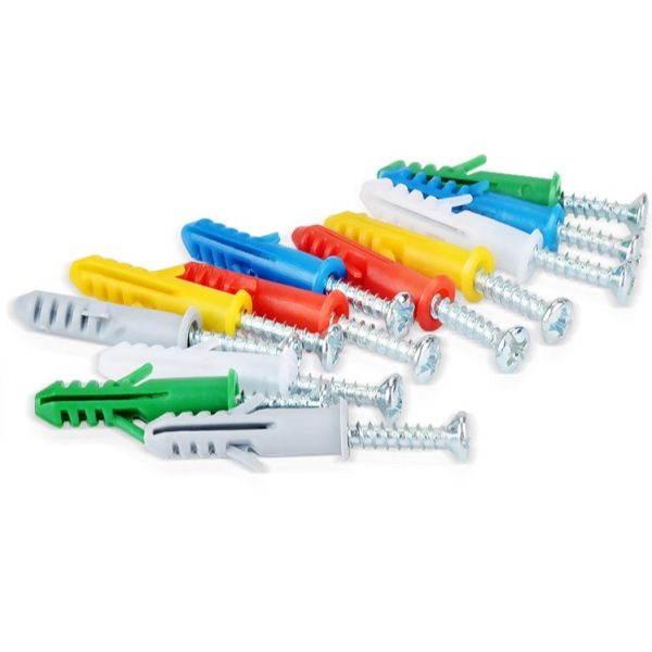 High Durability Yellow 30mm Expanding Plastic Screw Anchors For Drywall