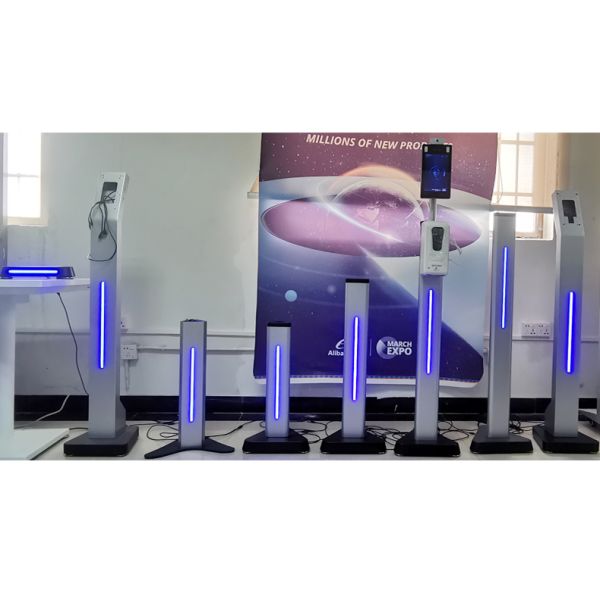 Silver Indoor CE Certification 35mm Digital Signage Stand , Kiosk Base