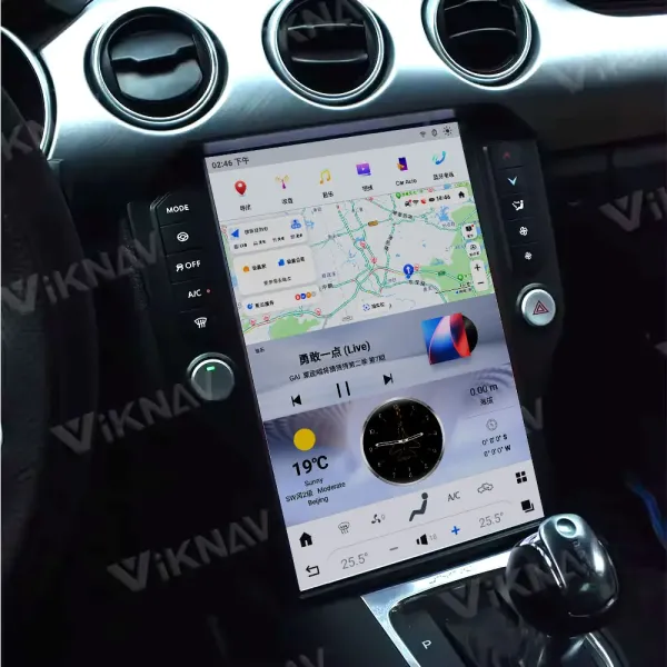 Viknav 14.4 Inch Touch Screen Car Radio For Ford Mustang 2015-2022 Multimedia Player Head Unit GPS Nagivation Auto Stereo