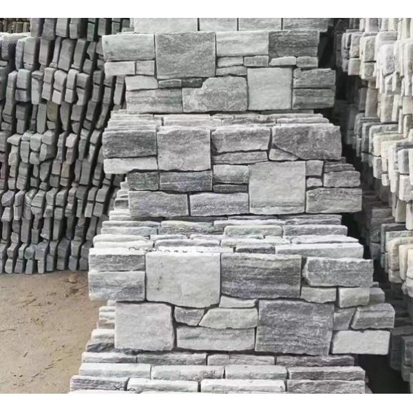 Exterior Cloudy Gray Quartzite Stack Ledge Stone