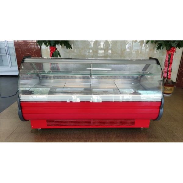 Low Temp 2~8 Degree Meat Display Freezer With Air Cooling