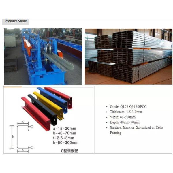 Roll Forming Structural Steel Channel Solar Mounting Bracket Customizable Design