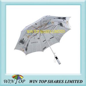 Straight Aluminum Advertisement Paper Umbrella(WT5063)