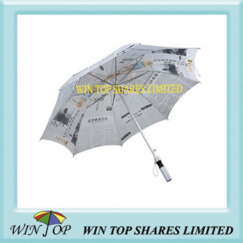 Quality Straight Aluminum Advertisement Paper Umbrella(WT5063) for sale