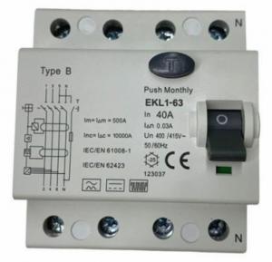 China RCCB 4 Pole Residual Current Circuit Breakers 40A 63A 230V 400V 0.03mA on sale