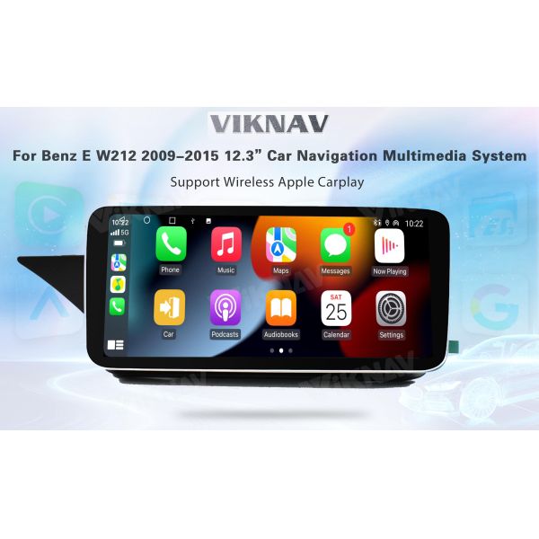 Viknav 12.3 Inch Android Car radio With Screen For Mercedes Benz E Class W212 2009-2015 GPS 2Din Player(NTG5.0)