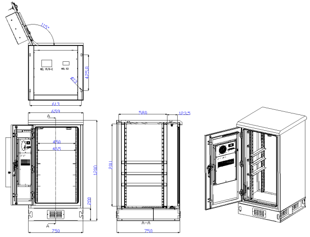 base station construction integrated telecom cabinet Pole mounted , Wall mounted ,outdoor small shelters,railway electri