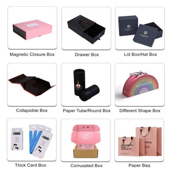 Full color printing customized rigid cardboard gift box and jewelry package box