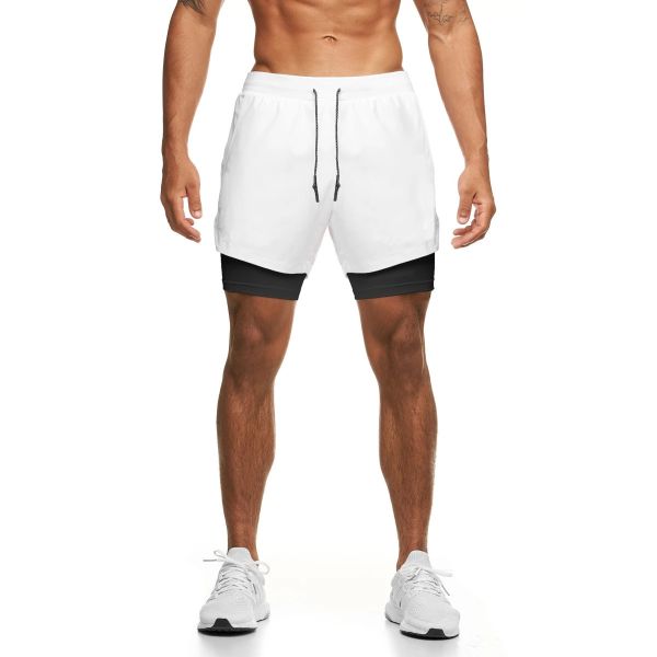 Men Gym Workout Shorts Jogger Basketball Sports Running With Pockets